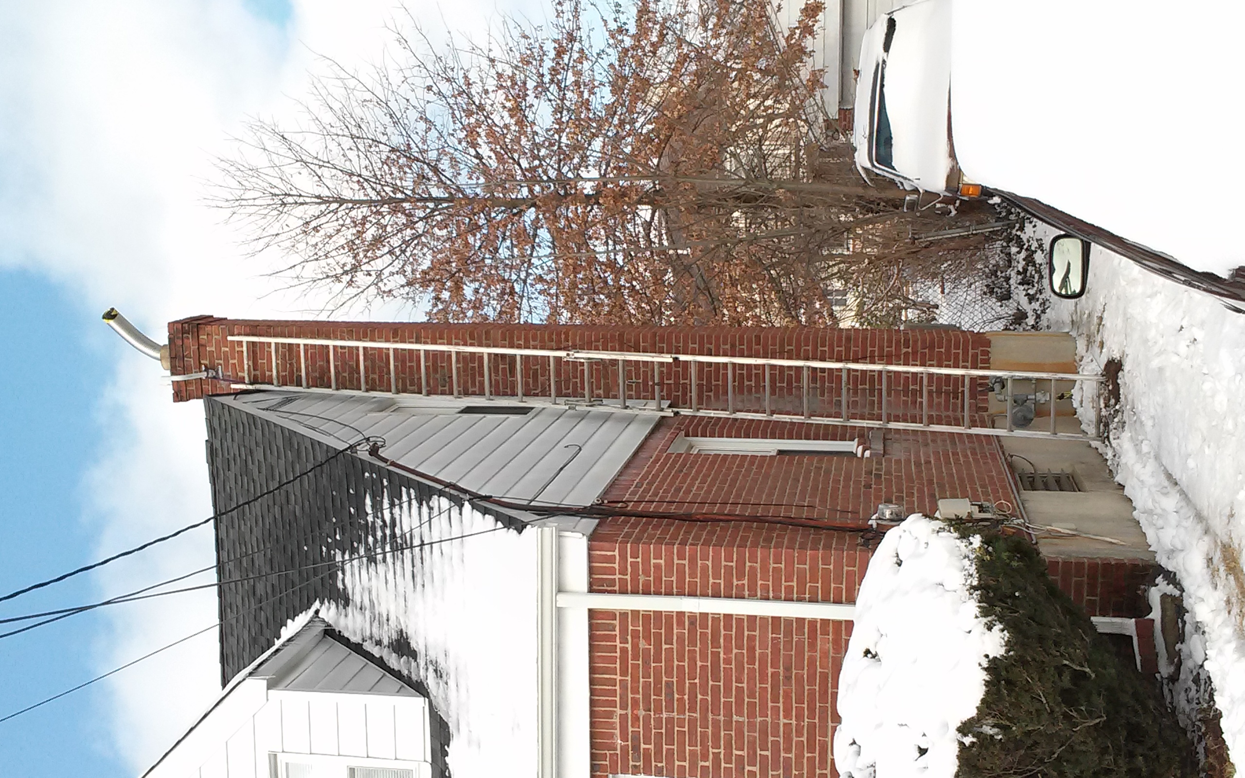 Stainless steel chimney liner installation in Brentwood, NY